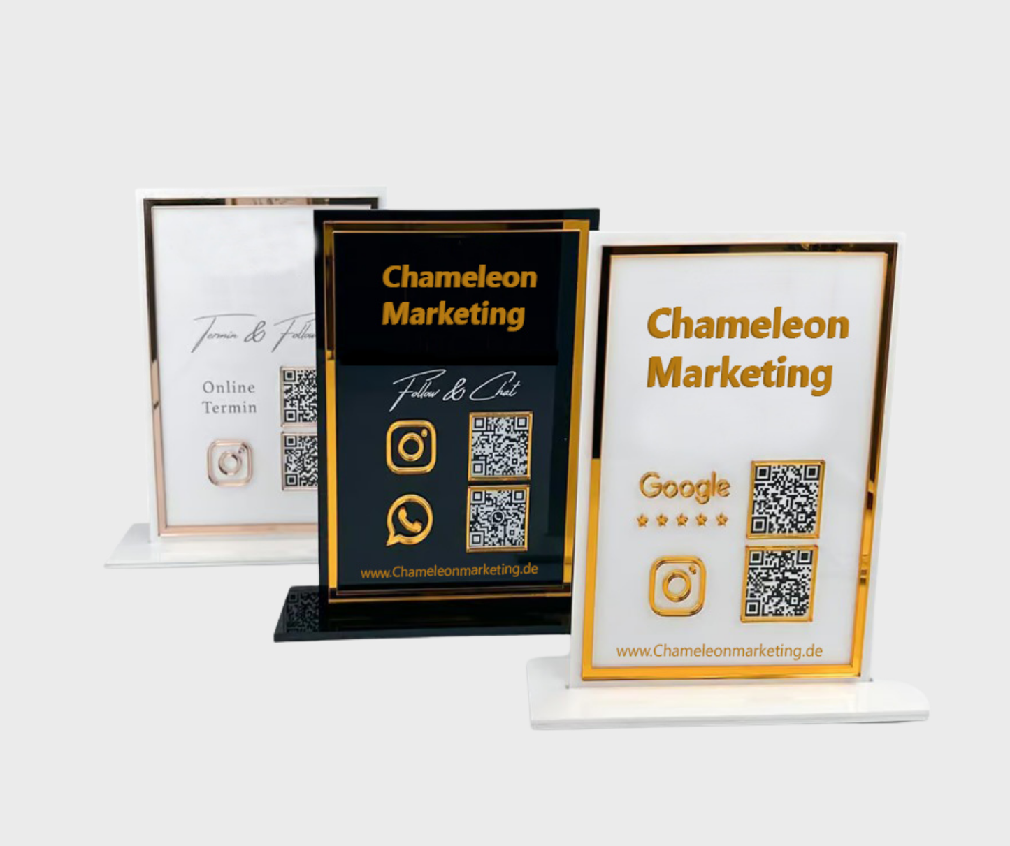 Social-Media Aufsteller Acrylglas