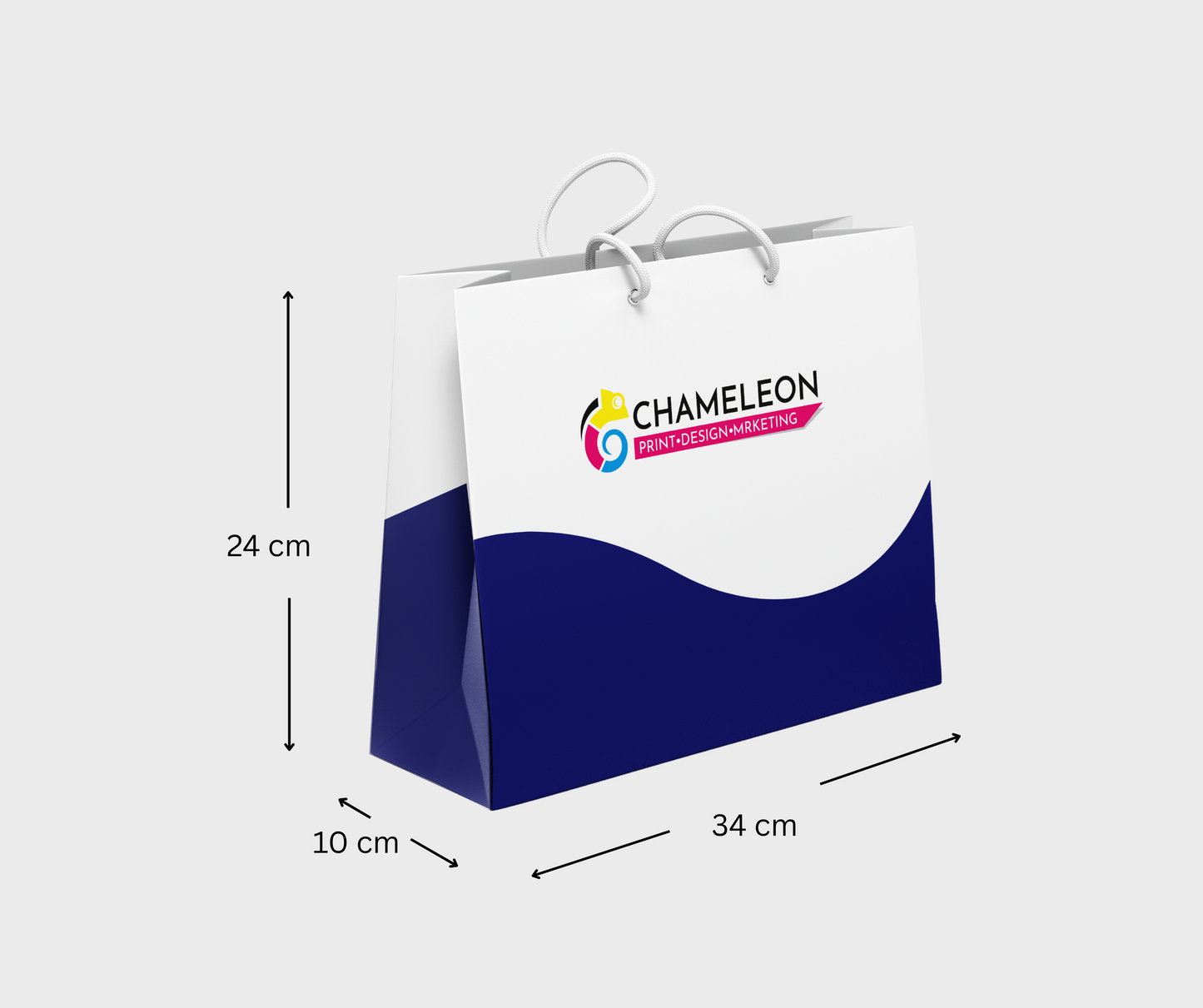 Papiertragetaschen 34 x 24 x 10 cm