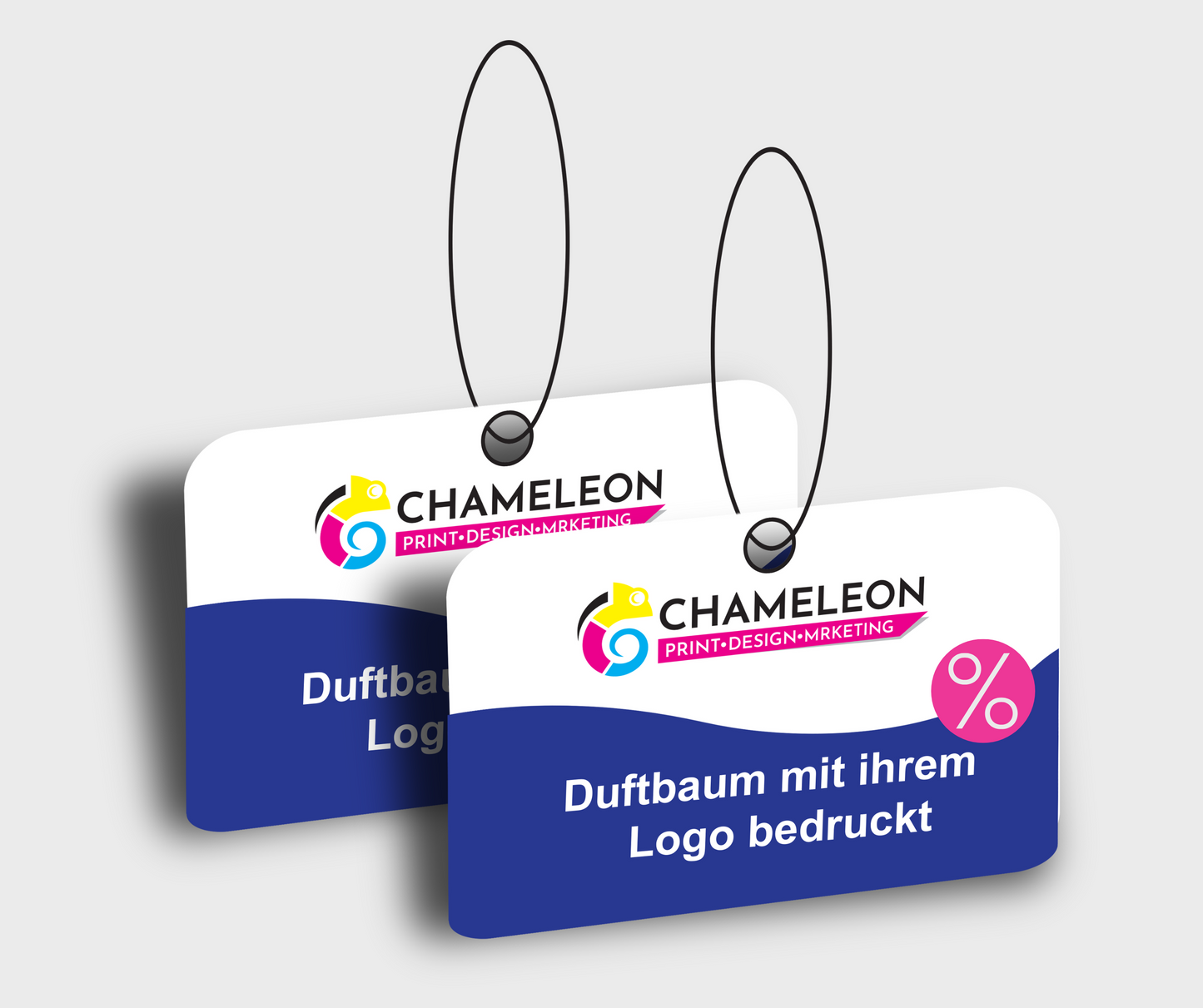 Duftbaum mit ihrem personalisierten Logo bedruckt