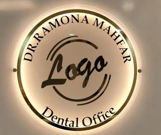 Benutzerdefiniertes Logo-Text-3D-Spiegel-Acrylschild